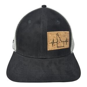 Idaho Heartbeat Trucker Hat Black OS Adjustable Mesh Back The Heartbeat Brand